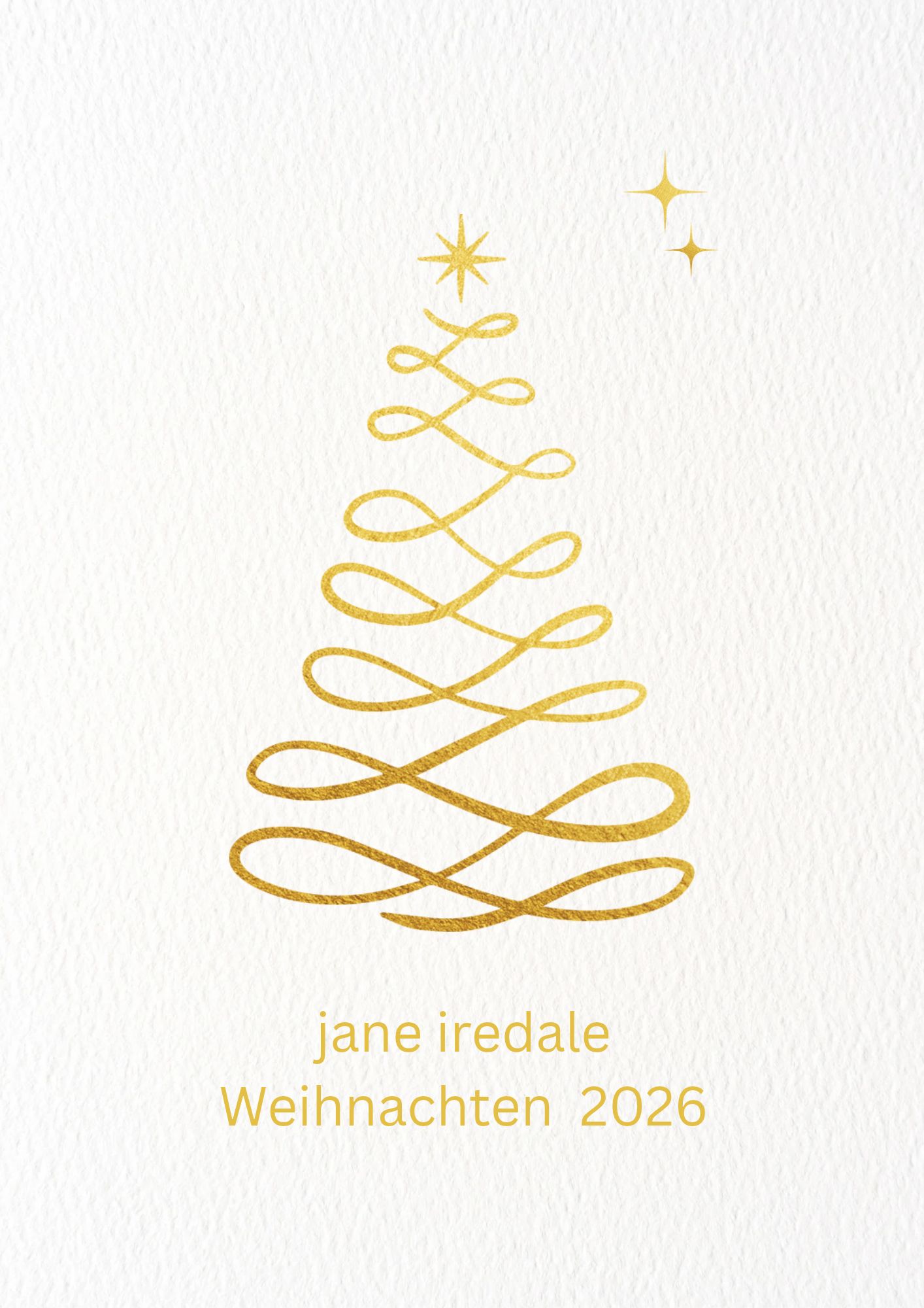 Bild von Weihnachtsbaum mit Sternen auf Aufschrift jane iredale Weihnachts-Angebote 2026